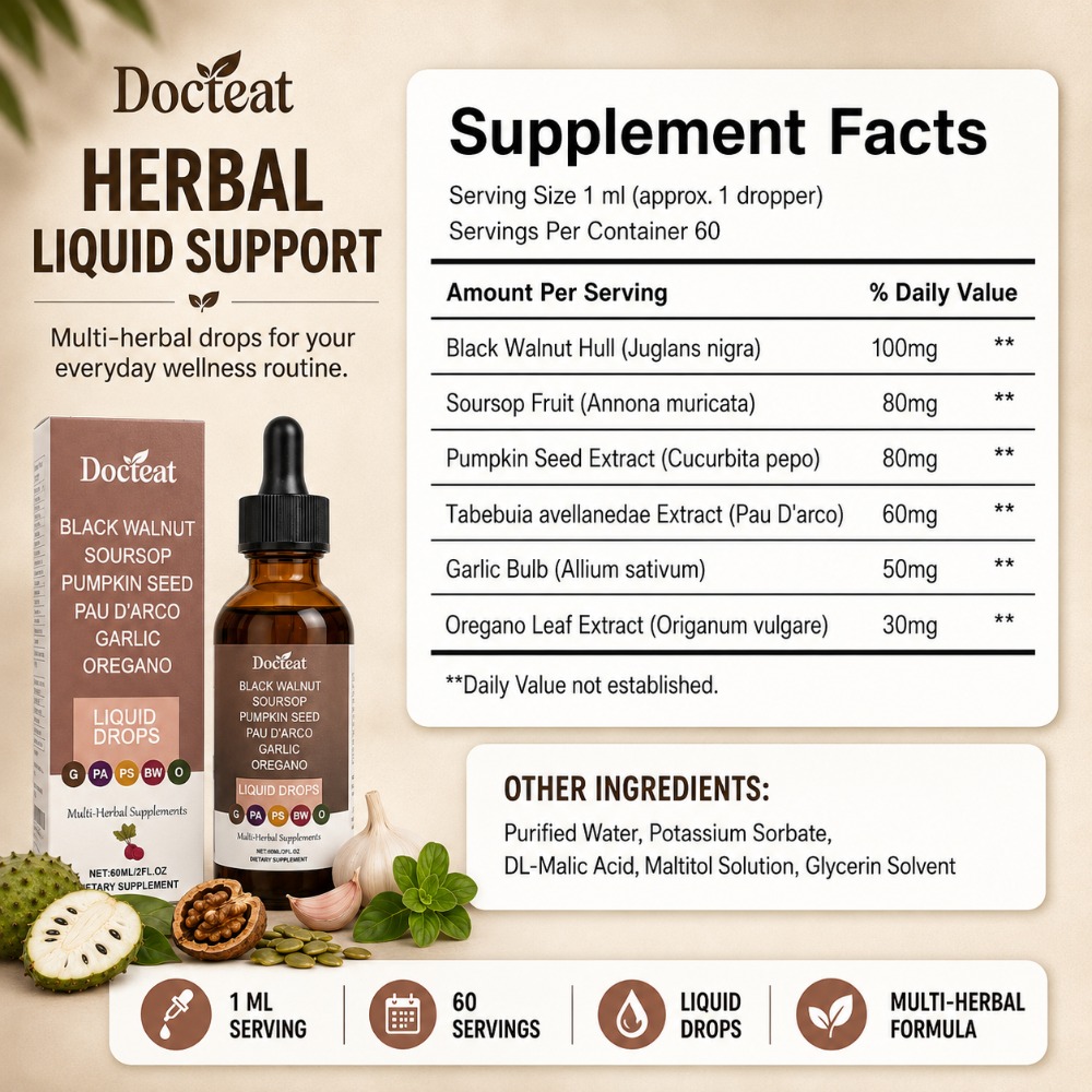 Docteat Gocce Liquide di Noce  - Herbal Wellness Drops recensione e prezzo